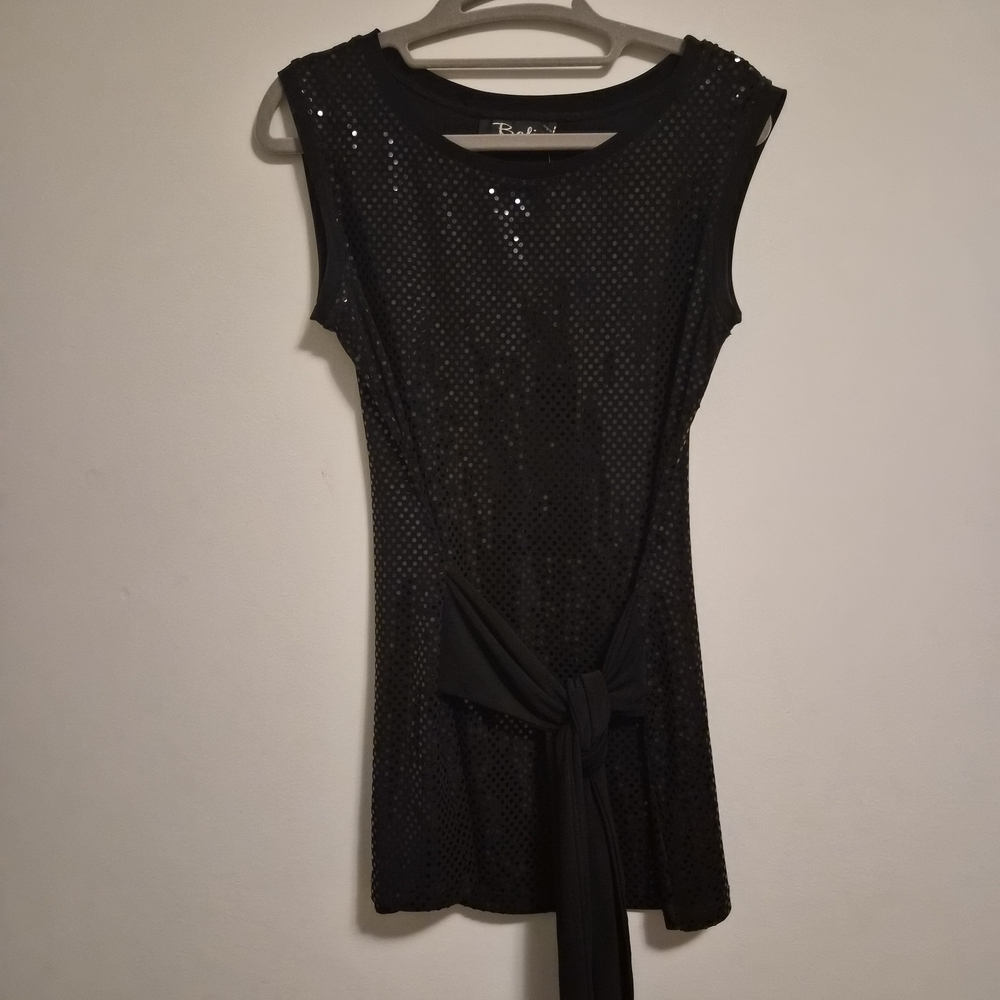 Bali Black Sequin Mini Dress
